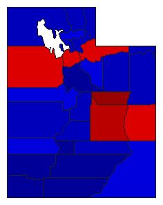 1996 Utah County Map of General Election Results for State Auditor