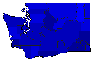 1996 Washington County Map of Republican Primary Election Results for President
