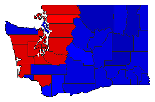 1996 Washington County Map of General Election Results for Comptroller General