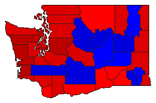 1996 Washington County Map of General Election Results for Insurance Commissioner