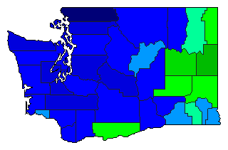 1996 Washington County Map of Republican Primary Election Results for Lt. Governor