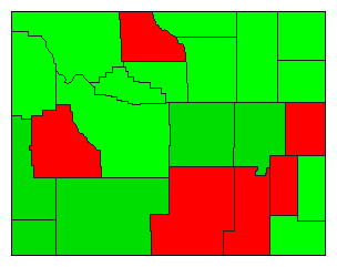 1996 Wyoming County Map of General Election Results for Initiative