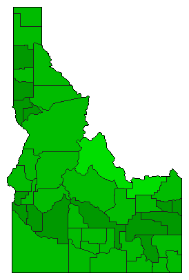 1998 Idaho County Map of General Election Results for Referendum
