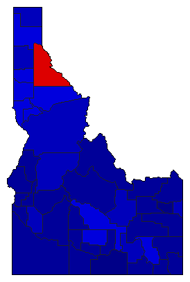 1998 Idaho County Map of General Election Results for Attorney General