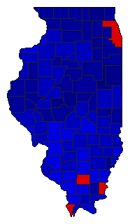 1998 Illinois County Map of General Election Results for Attorney General