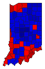 1998 Indiana County Map of General Election Results for State Auditor