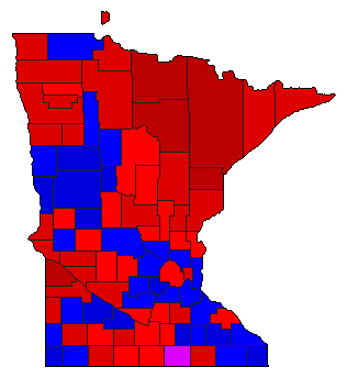 1998 Minnesota County Map of General Election Results for Attorney General