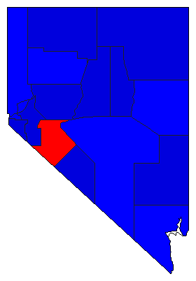1998 Nevada County Map of General Election Results for Controller