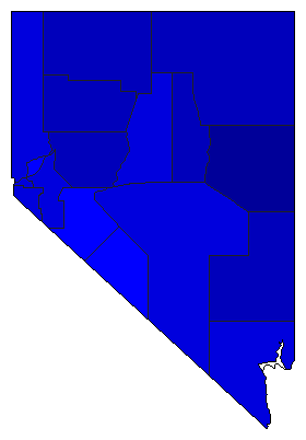 1998 Nevada County Map of Republican Primary Election Results for Governor