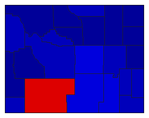 1998 Wyoming County Map of General Election Results for State Treasurer