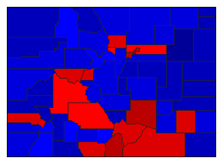 1998 Colorado County Map of General Election Results for Secretary of State