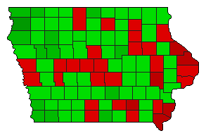 1999 Iowa County Map of General Election Results for Referendum