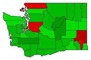 1999 Washington County Map of General Election Results for Initiative