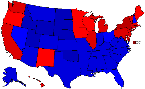 2000  County Map of General Election Results for President