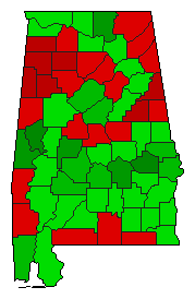 2000 Alabama County Map of General Election Results for Referendum