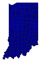 2000 Indiana County Map of Republican Primary Election Results for President