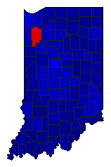 2000 Indiana County Map of Republican Primary Election Results for Governor