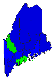 2000 Maine County Map of Republican Primary Election Results for President