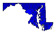 2000 Maryland County Map of Republican Primary Election Results for President
