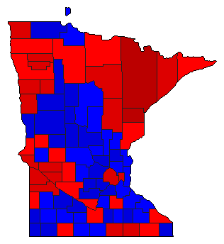 2000 Minnesota County Map of General Election Results for Senator