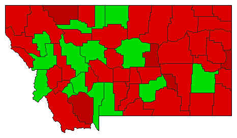 2000 Montana County Map of General Election Results for Referendum
