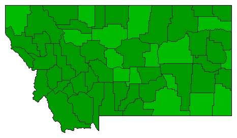 2000 Montana County Map of General Election Results for Referendum