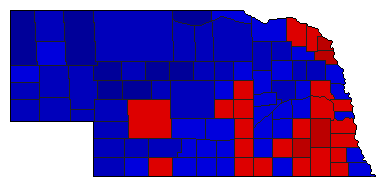 2000 Nebraska County Map of General Election Results for Senator