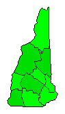 2000 New Hampshire County Map of Republican Primary Election Results for President