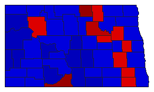 2000 North Dakota County Map of General Election Results for Attorney General