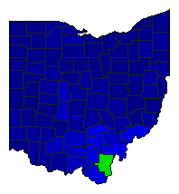 2000 Ohio County Map of Republican Primary Election Results for Senator