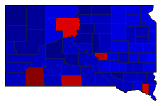 2000 South Dakota County Map of General Election Results for President