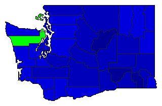 2000 Washington County Map of Republican Primary Election Results for President