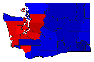 2000 Washington County Map of General Election Results for Controller