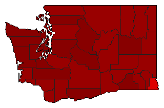 2000 Washington County Map of Democratic Primary Election Results for Lt. Governor