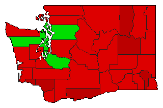 2000 Washington County Map of General Election Results for Initiative