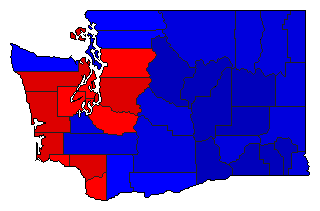 2000 Washington County Map of General Election Results for Secretary of State