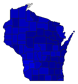 2000 Wisconsin County Map of Republican Primary Election Results for President