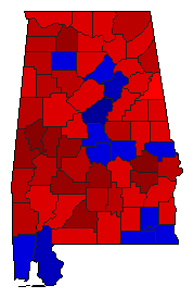 2002 Alabama County Map of General Election Results for Agriculture Commissioner