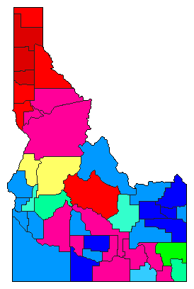 2002 Idaho County Map of Republican Primary Election Results for Attorney General