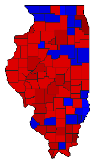 2002 Illinois County Map of General Election Results for Senator