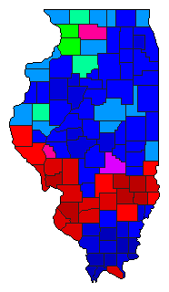 2002 Illinois County Map of Republican Primary Election Results for Governor