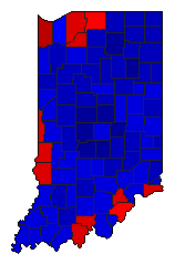 2002 Indiana County Map of General Election Results for State Auditor