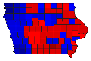 2002 Iowa County Map of General Election Results for Agriculture Commissioner