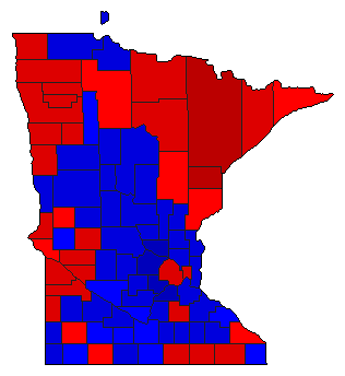2002 Minnesota County Map of General Election Results for Senator