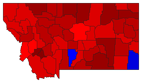 2002 Montana County Map of General Election Results for Senator