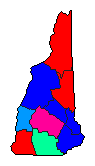 2002 New Hampshire County Map of Republican Primary Election Results for Governor