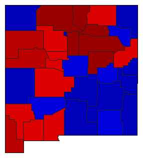 2002 New Mexico County Map of General Election Results for State Auditor