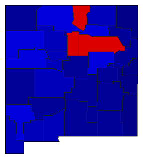 2002 New Mexico County Map of General Election Results for Senator