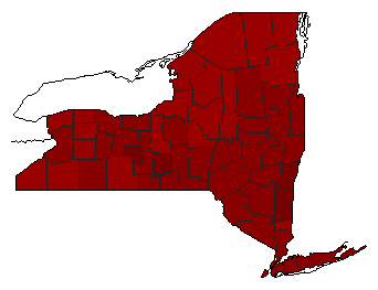 2002 New York County Map of Democratic Primary Election Results for Governor