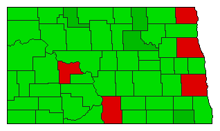 2002 North Dakota County Map of General Election Results for Referendum
